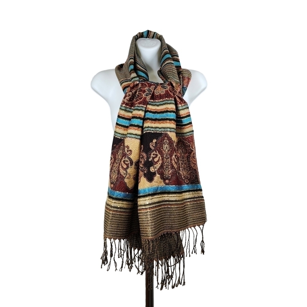 APT 9 FLORAL STRIPED SCARF